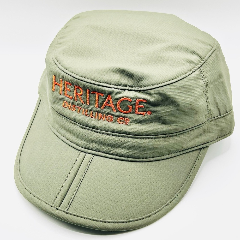 Heritage Distilling Co. Military Cadet Hat Cap Rope Medium Green Outdoors Sports